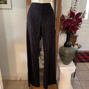 NWT $274 J/ENVIE Black Jacquard Paisley Pants M 12